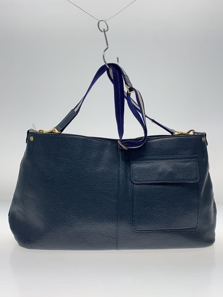 ATAO Shoulder Bag Leather NVY Plain 3