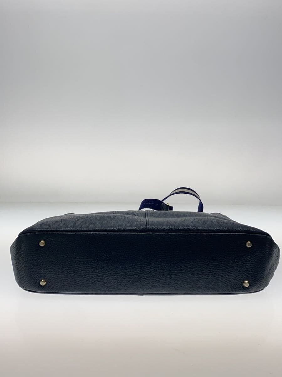 ATAO Shoulder Bag Leather NVY Plain 4