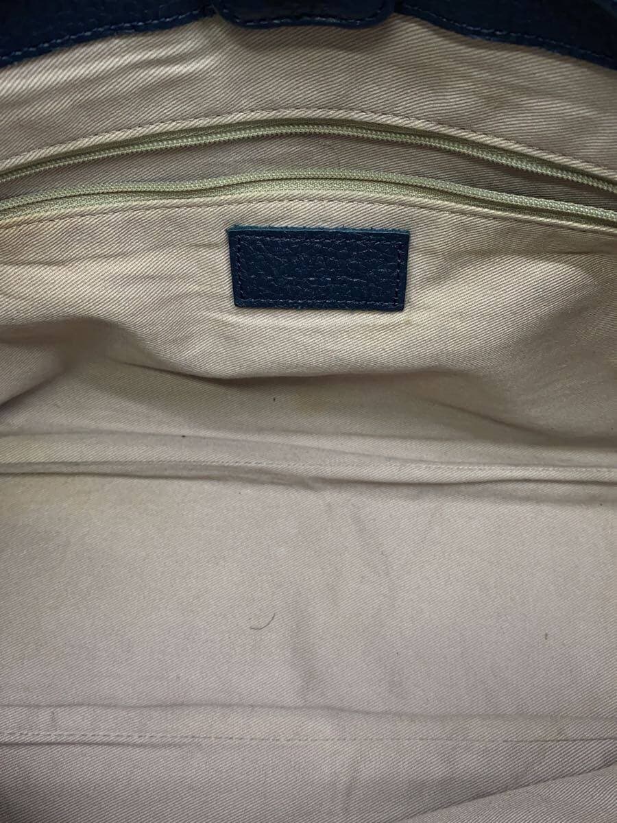 ATAO Shoulder Bag Leather NVY Plain 6