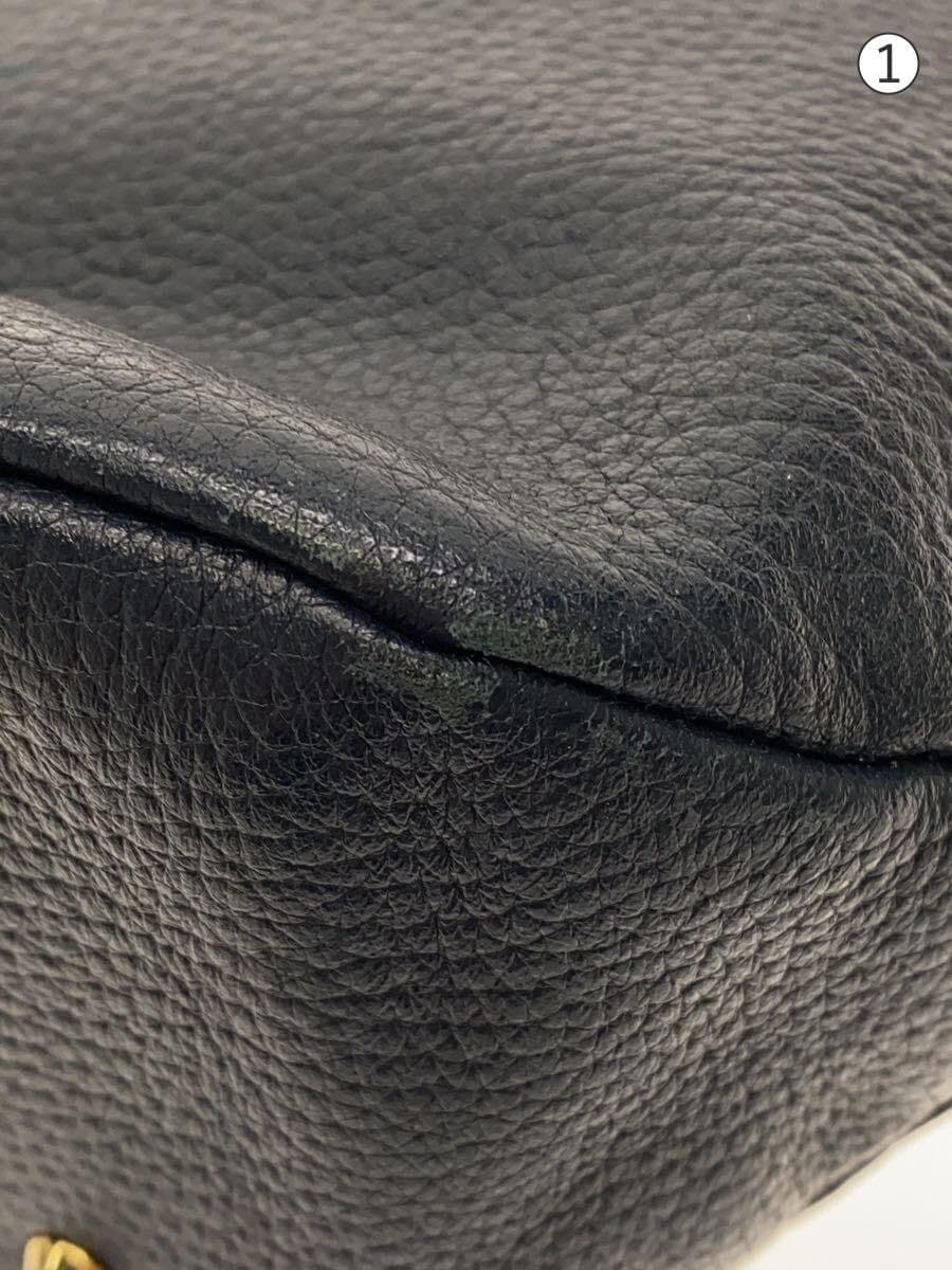 ATAO Shoulder Bag Leather NVY Plain 7