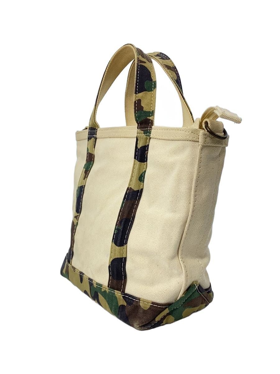 L.L.Bean Shoulder Bag Cotton WHT Camouflage 282340 2