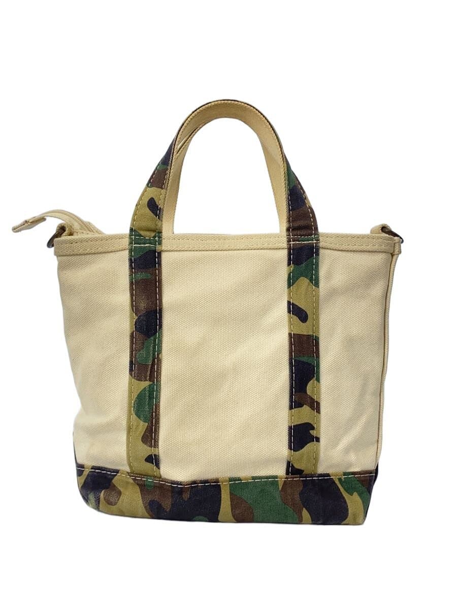 L.L.Bean Shoulder Bag Cotton WHT Camouflage 282340 3