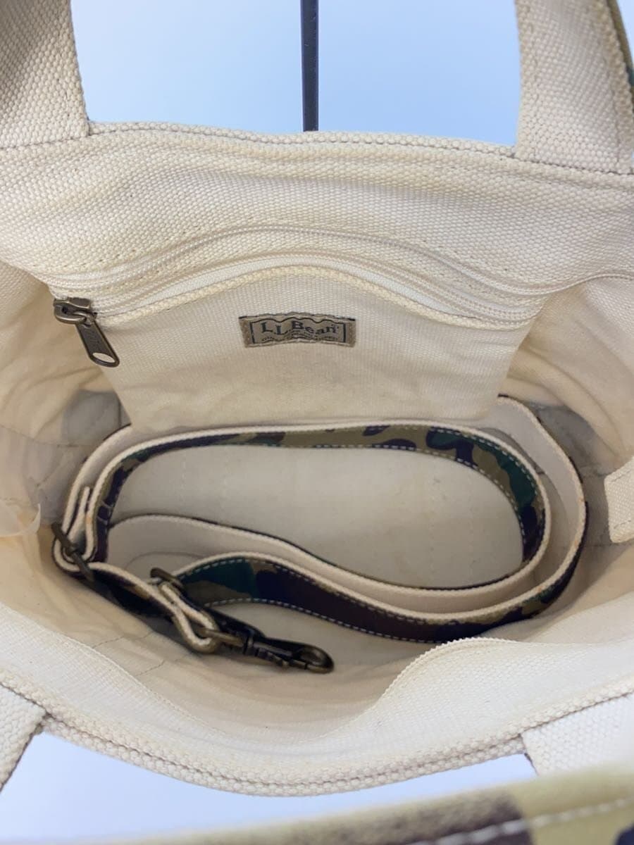 L.L.Bean Shoulder Bag Cotton WHT Camouflage 282340 6
