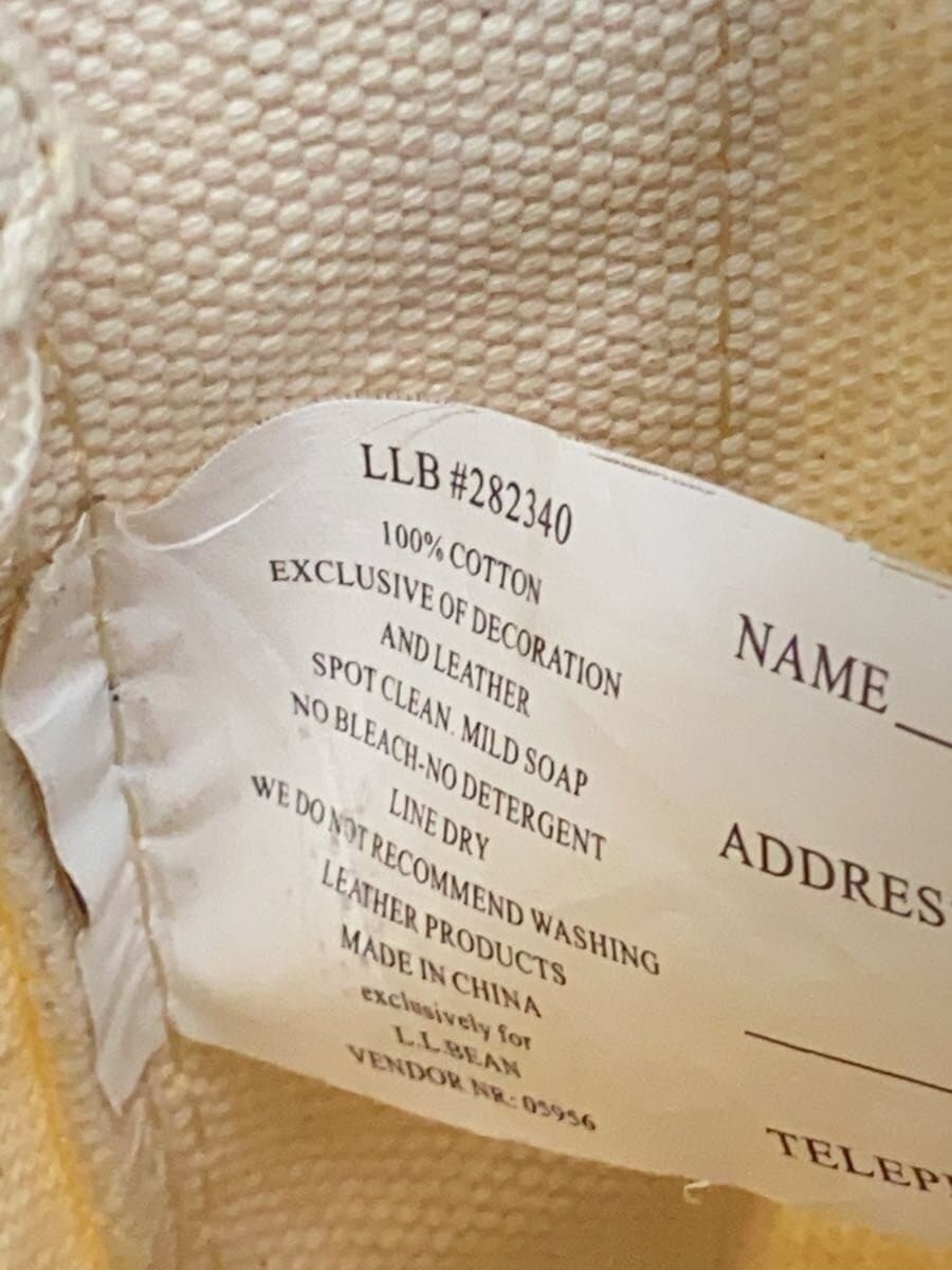 L.L.Bean Shoulder Bag Cotton WHT Camouflage 282340 7