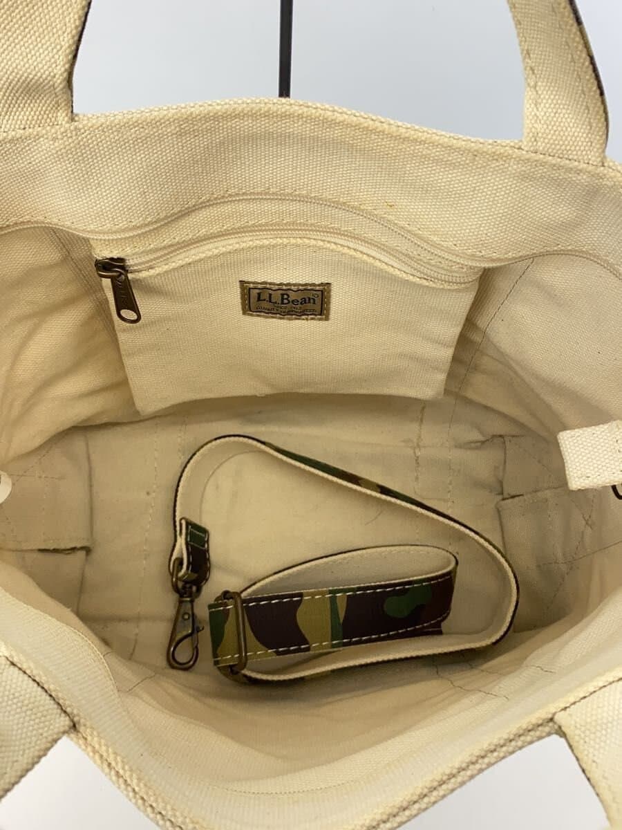 L.L.Bean Tote Bag Cotton WHT Camouflage 282343 6
