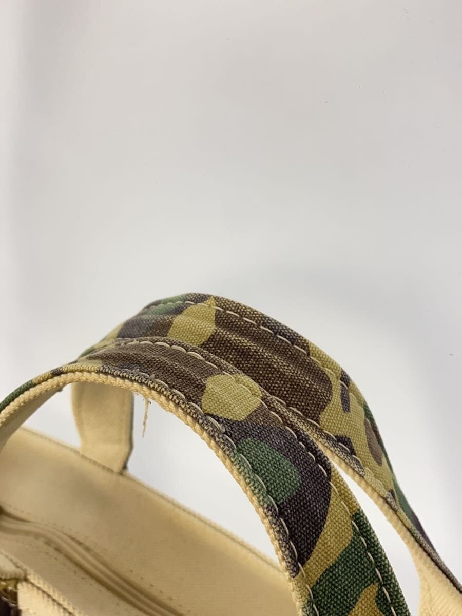 L.L.Bean Tote Bag Cotton WHT Camouflage 282343 9