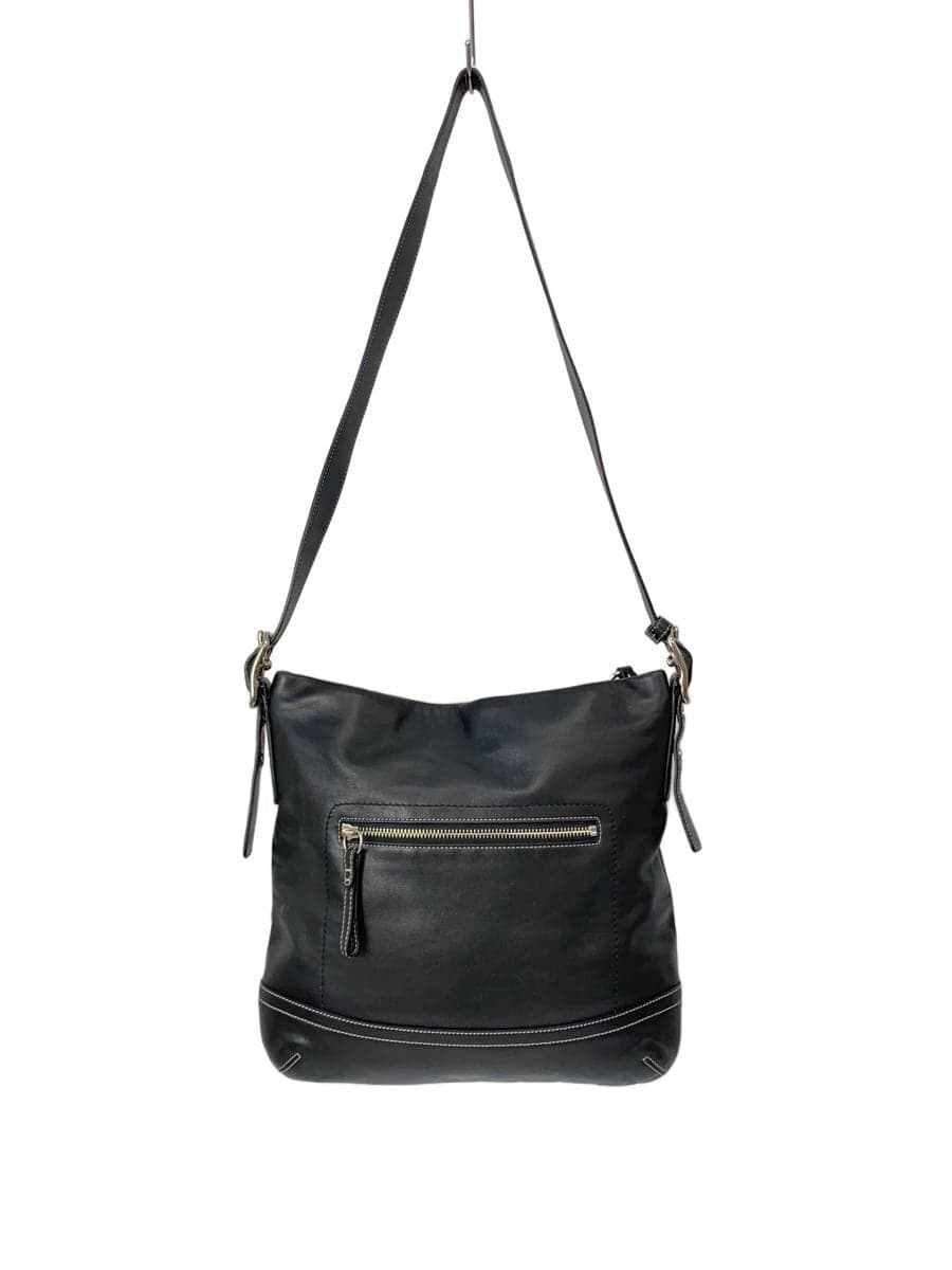 COACH Shoulder Bag Leather BLK Solid H05S 3