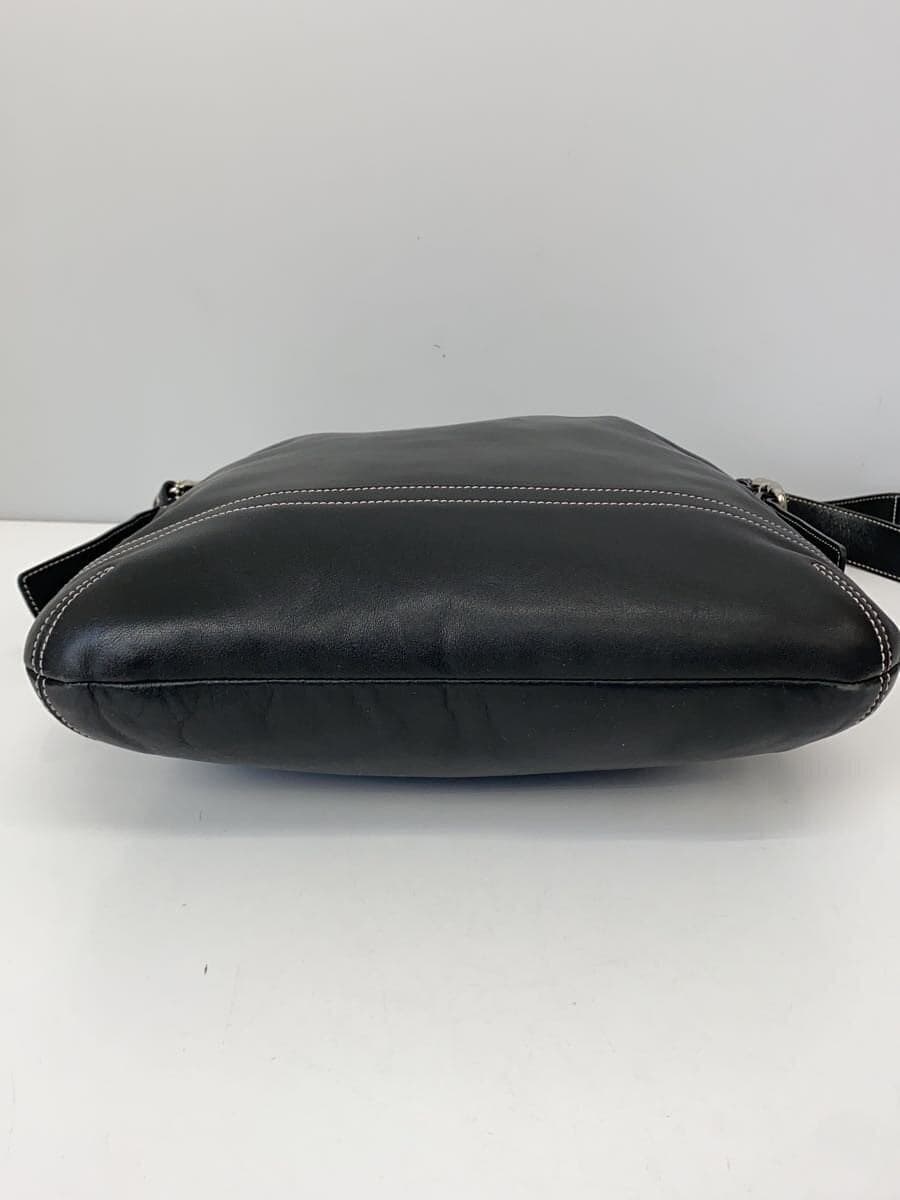COACH Shoulder Bag Leather BLK Solid H05S 4
