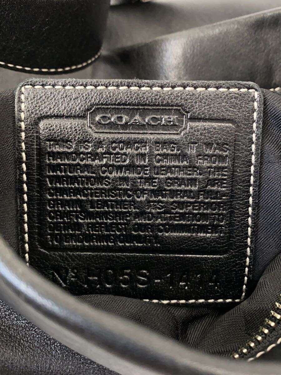 COACH Shoulder Bag Leather BLK Solid H05S 5