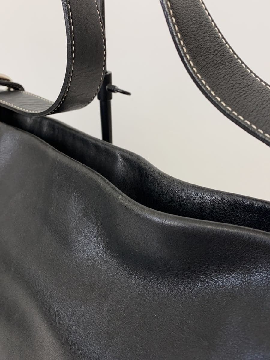 COACH Shoulder Bag Leather BLK Solid H05S 8