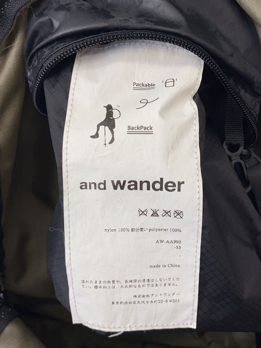 and wander Backpack Polyester KHK Solid AW-AA990 8