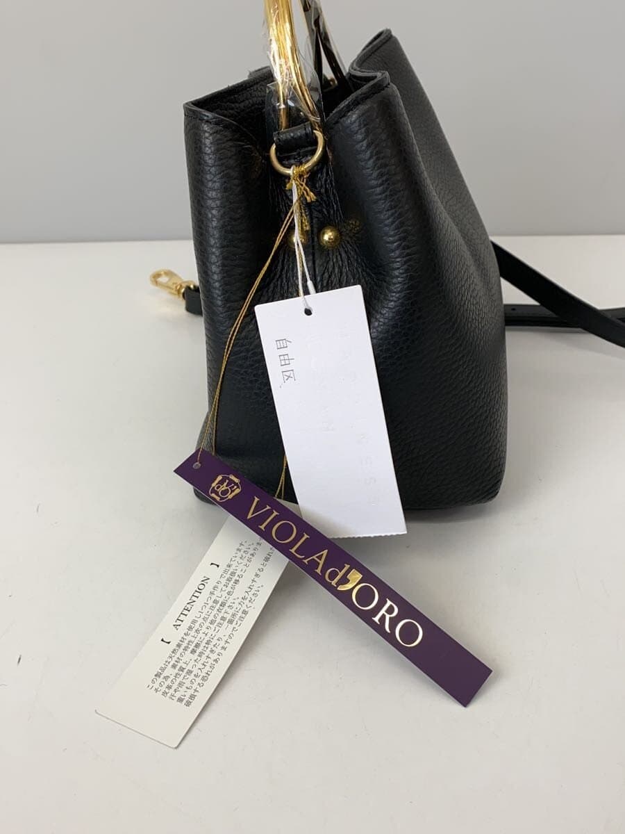 VIOLAd’ORO shoulder bag leather BLK 7