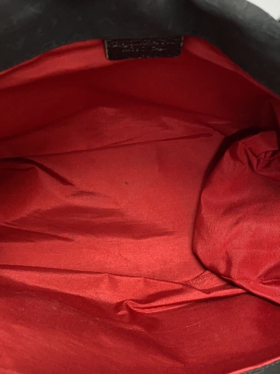 BVLGARI Tote Bag BLK Handle Peeling Edge Scuff 6