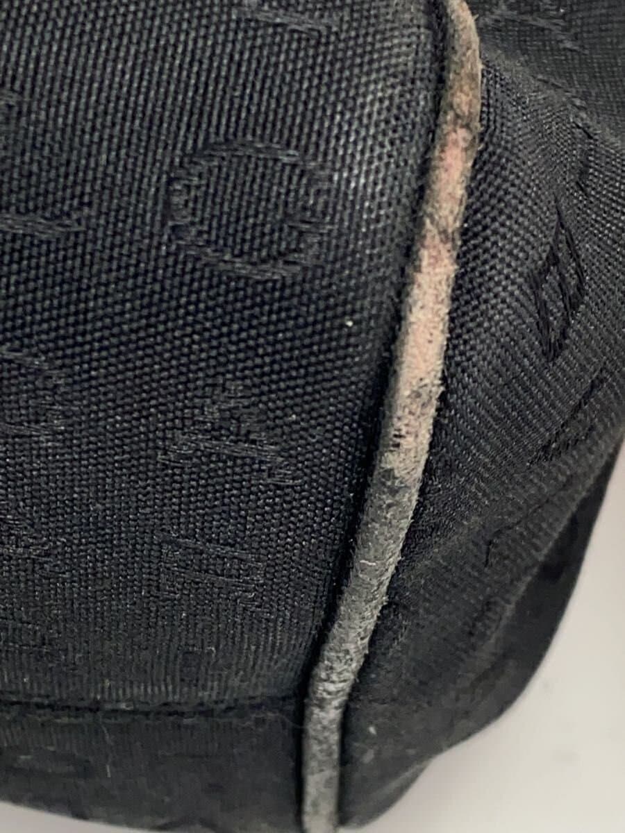 BVLGARI Tote Bag BLK Handle Peeling Edge Scuff 7