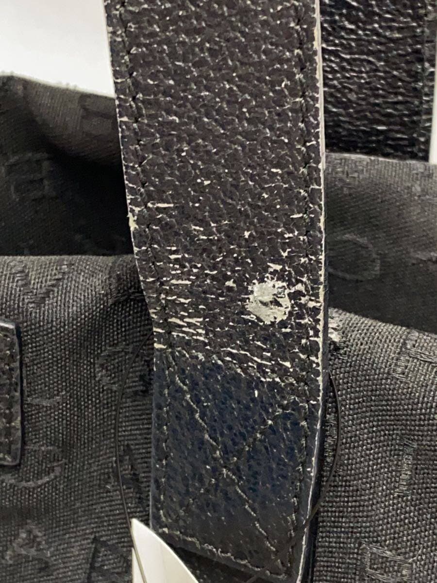 BVLGARI Tote Bag BLK Handle Peeling Edge Scuff 8