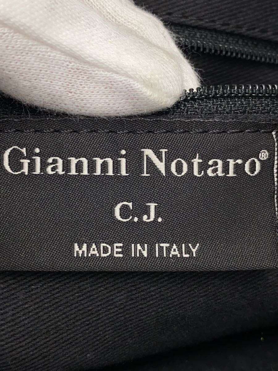 GIANNI NOTARO Tote Bag Leather NVY Corner Scuff Handle Damage 5