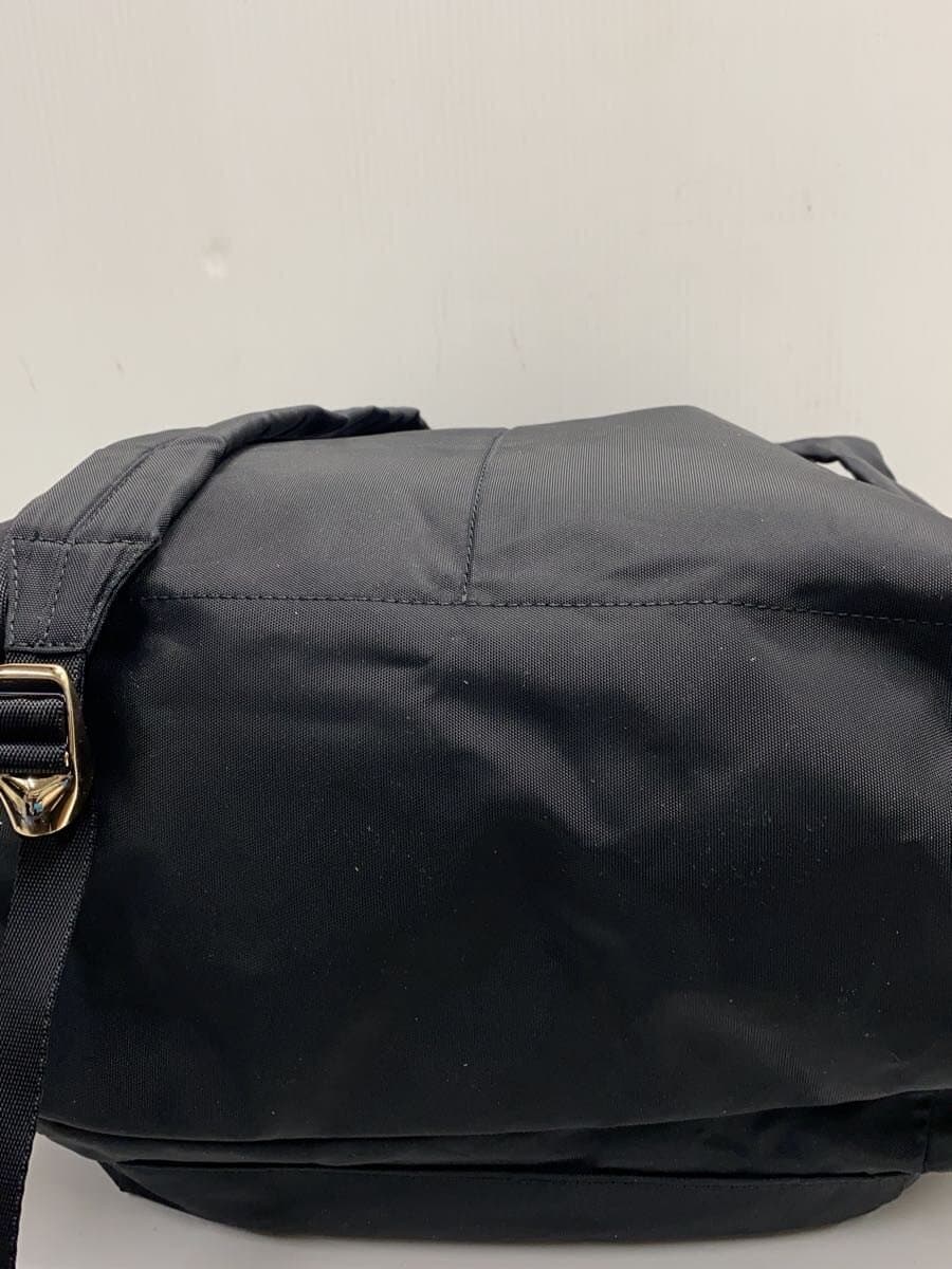agnes b. Backpack BLK ZIP Handle Peeling 4
