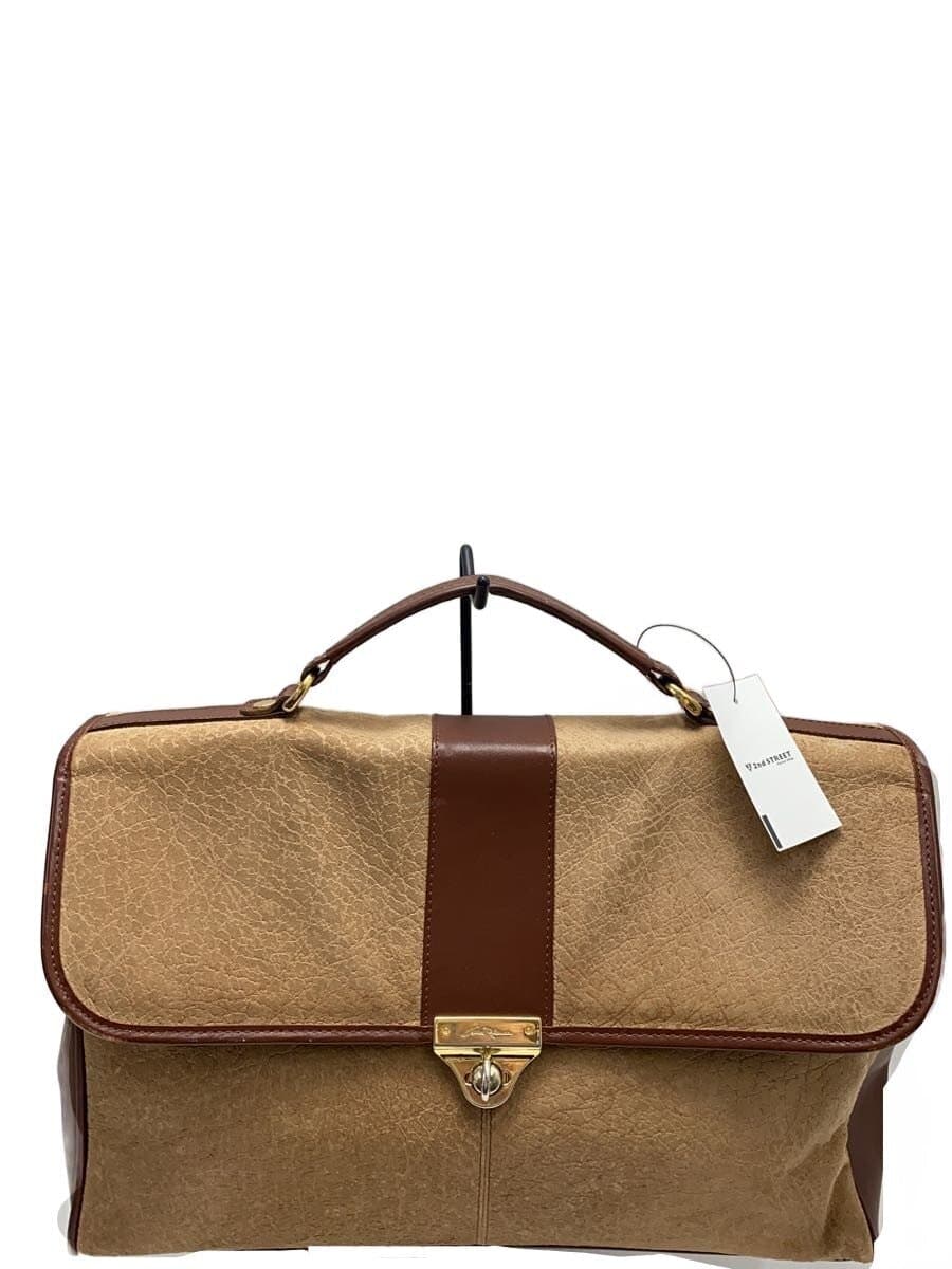 CASABLANCA Briefcase Leather BEG Corner Scuff