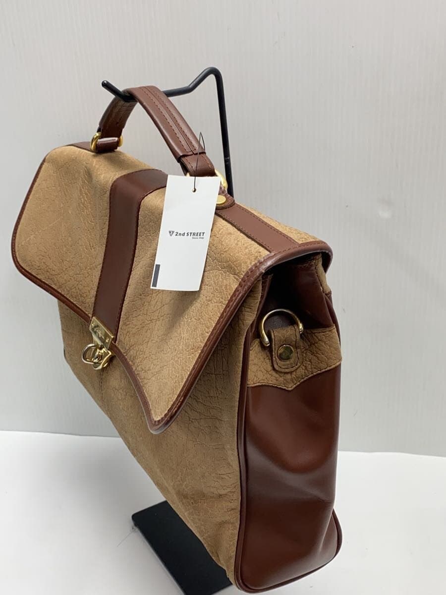 CASABLANCA Briefcase Leather BEG Corner Scuff 2