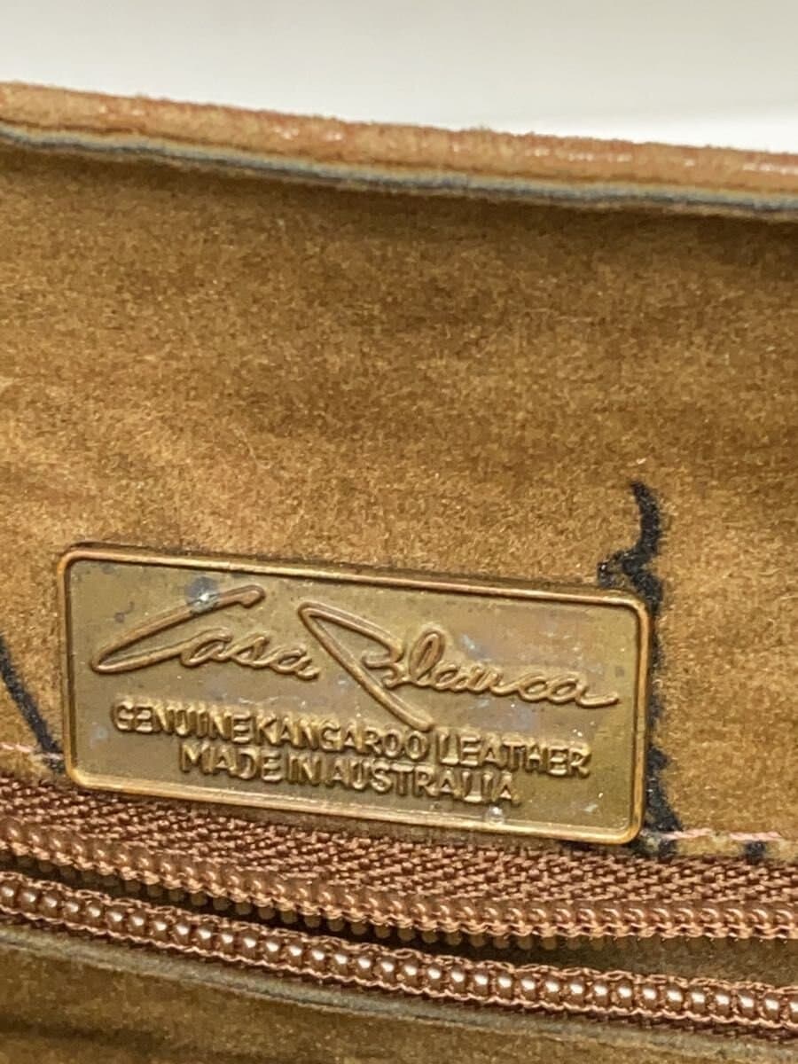 CASABLANCA Briefcase Leather BEG Corner Scuff 5