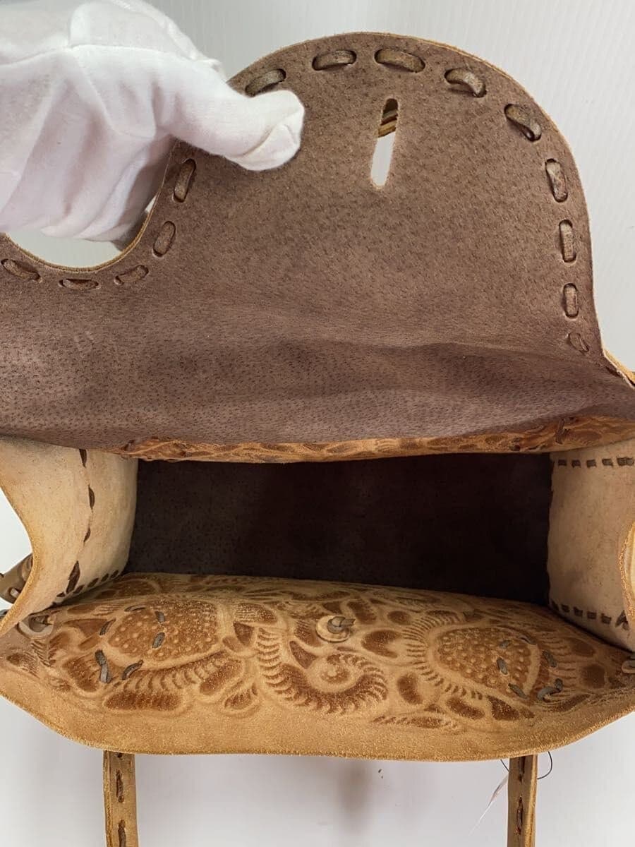 GRACE CONTINENTAL Tote Bag Leather BRW All Over Pattern 5