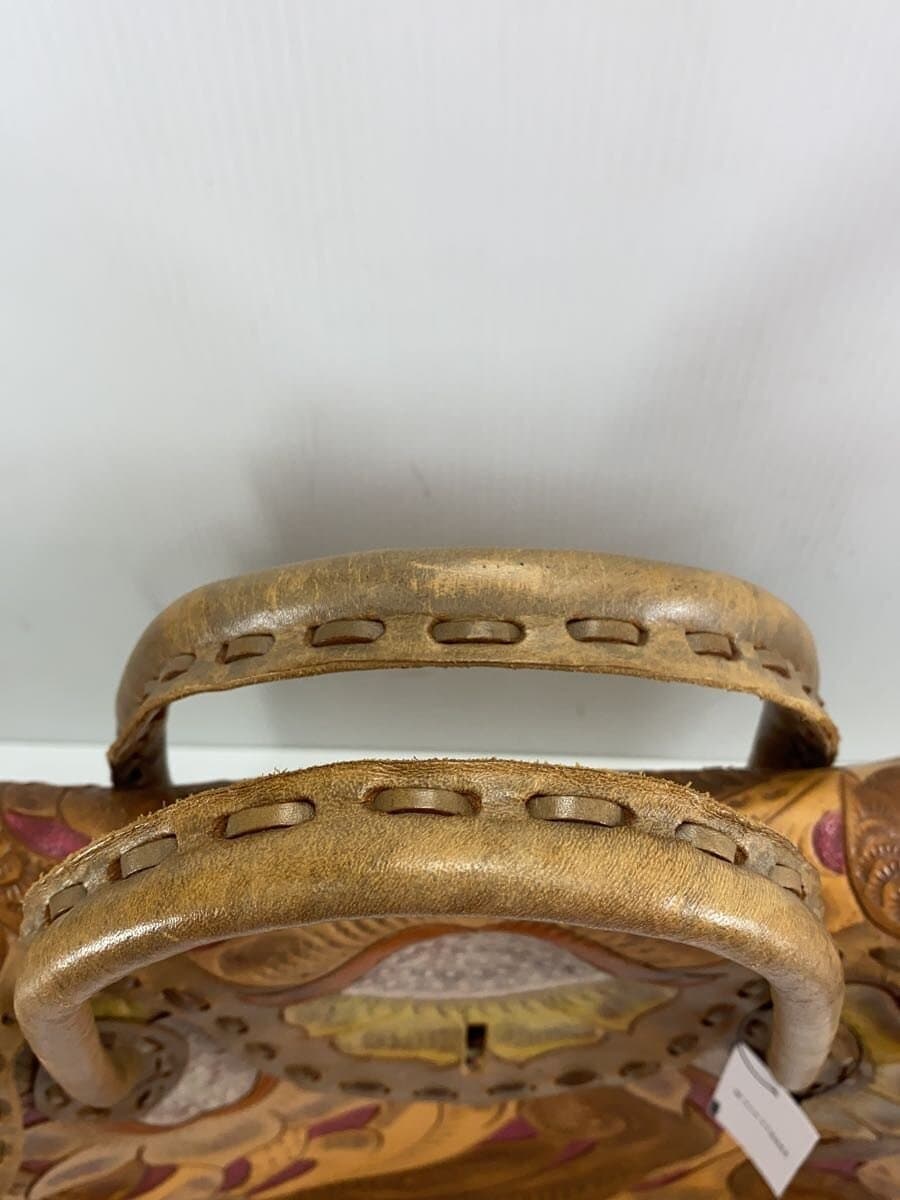 GRACE CONTINENTAL Tote Bag Leather BRW All Over Pattern 6