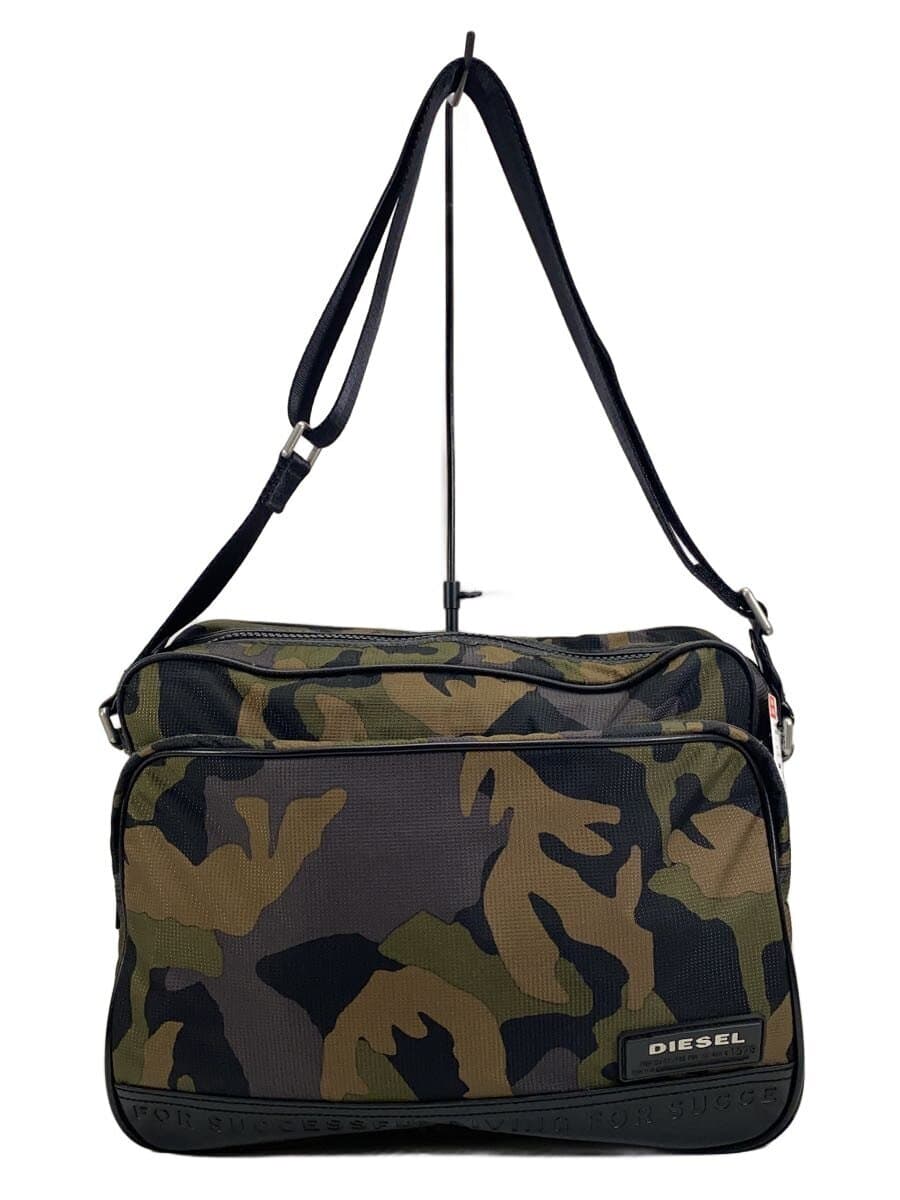 DIESEL Messenger Bag Multicolor Camouflage With Wear