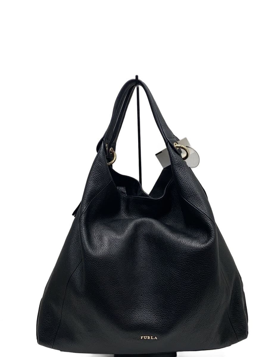 FURLA shoulder bag leather BLK