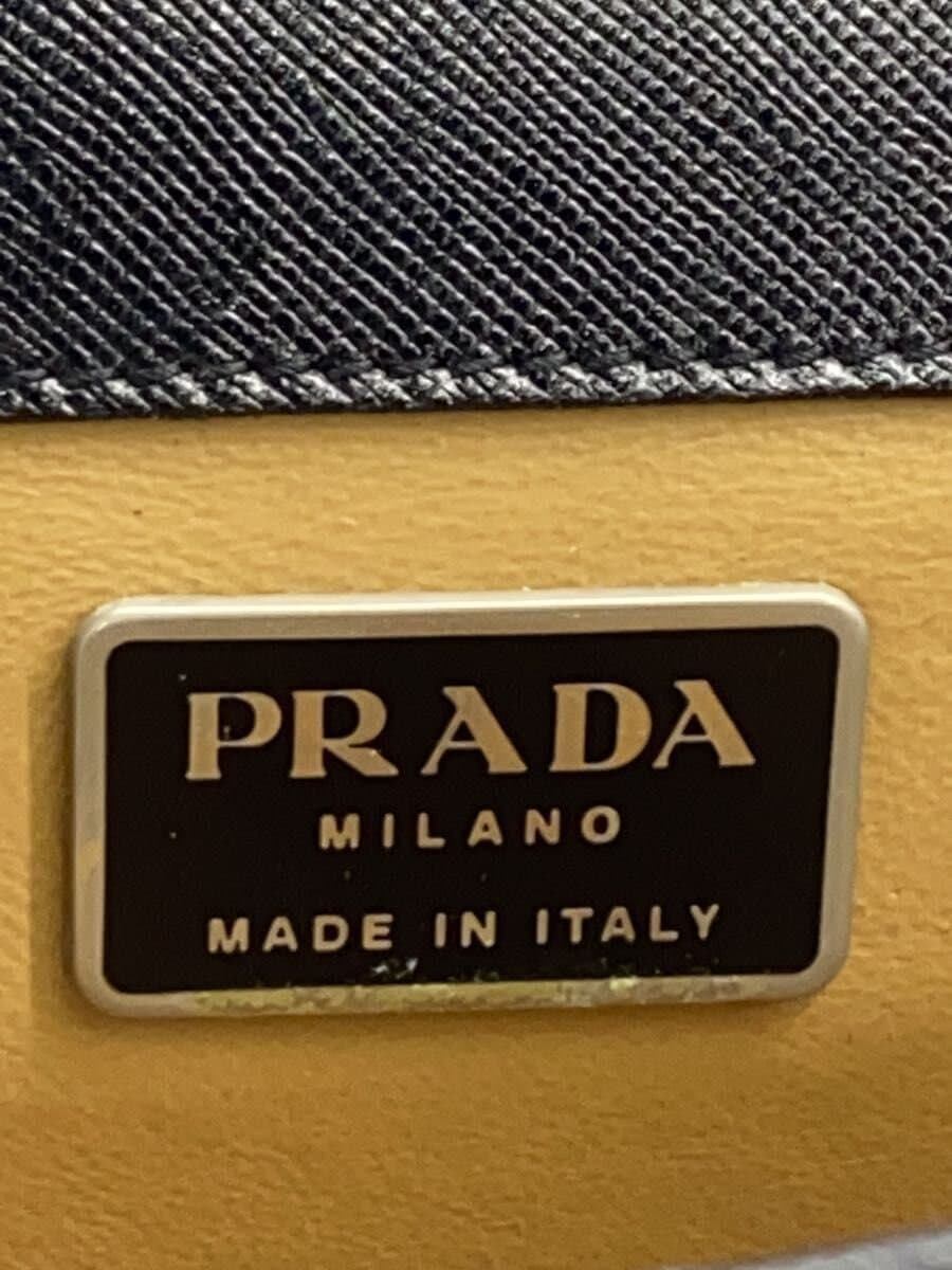 PRADA Bag Leather BLK Solid 5