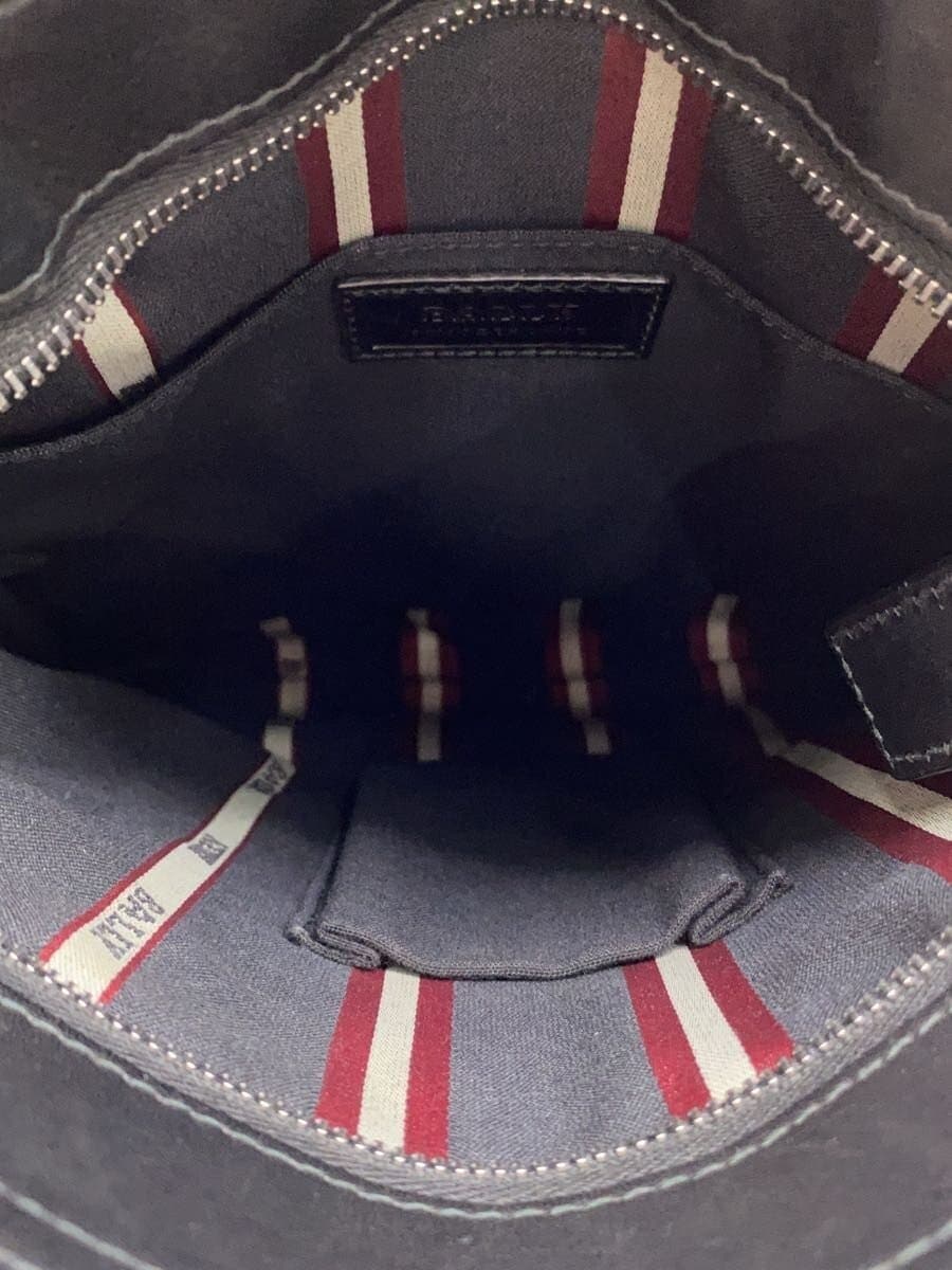 BALLY Shoulder Bag Leather BLK 6