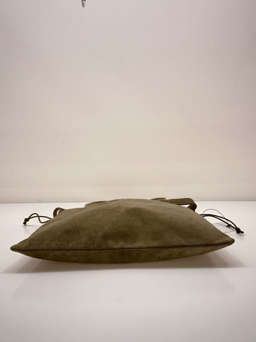 Hender Scheme Drawstring Shoulder Bag Suede KHK Solid 4
