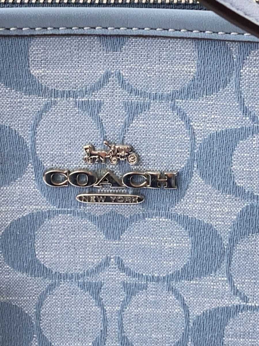 COACH Shoulder Bag BLU ch228 5