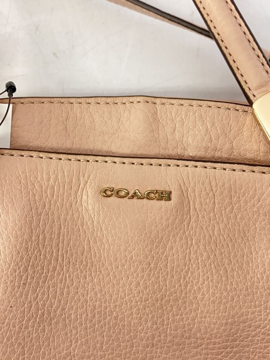 COACH Shoulder Bag Leather PNK 27862 5