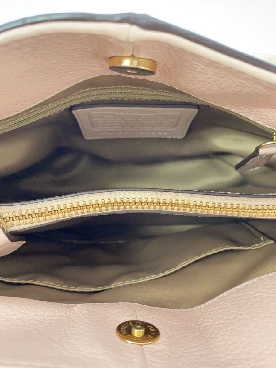 COACH Shoulder Bag Leather PNK 27862 6