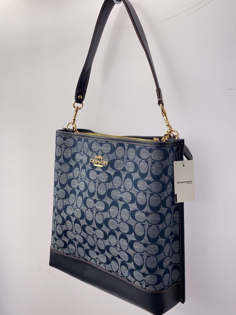 COACH Shoulder Bag Canvas BLU All Over Pattern CH229 2