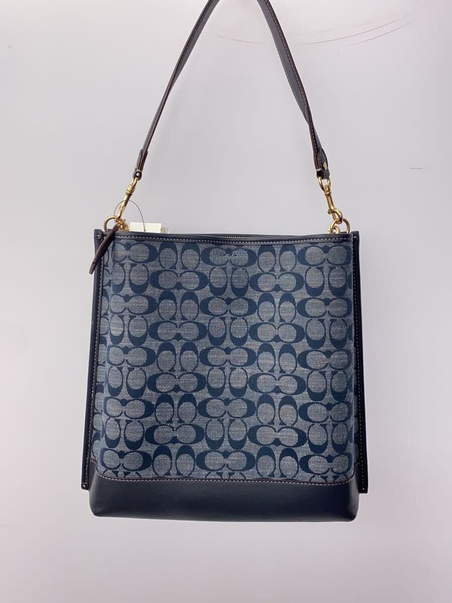 COACH Shoulder Bag Canvas BLU All Over Pattern CH229 3