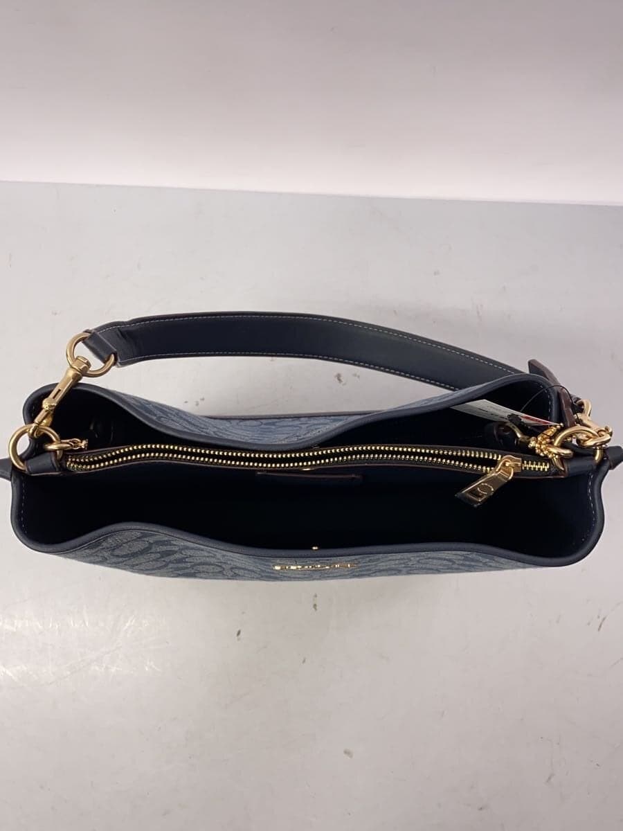 COACH Shoulder Bag Canvas BLU All Over Pattern CH229 4