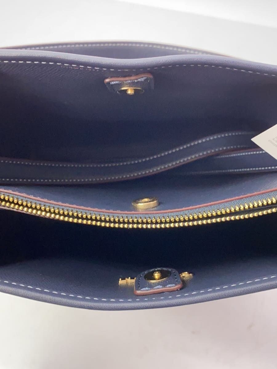 COACH Shoulder Bag Canvas BLU All Over Pattern CH229 6