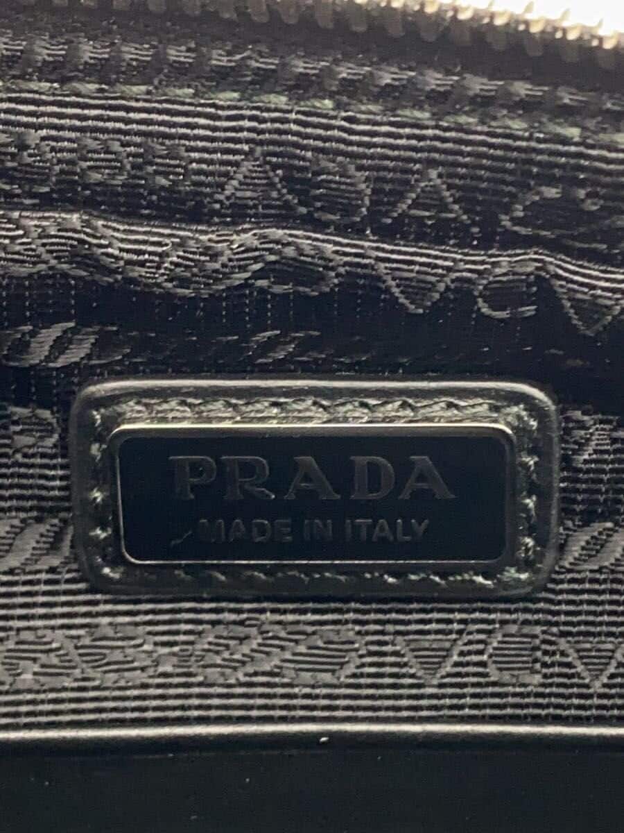 PRADA Second Bag Glass Leather x Nylon BLK 2VF041 5