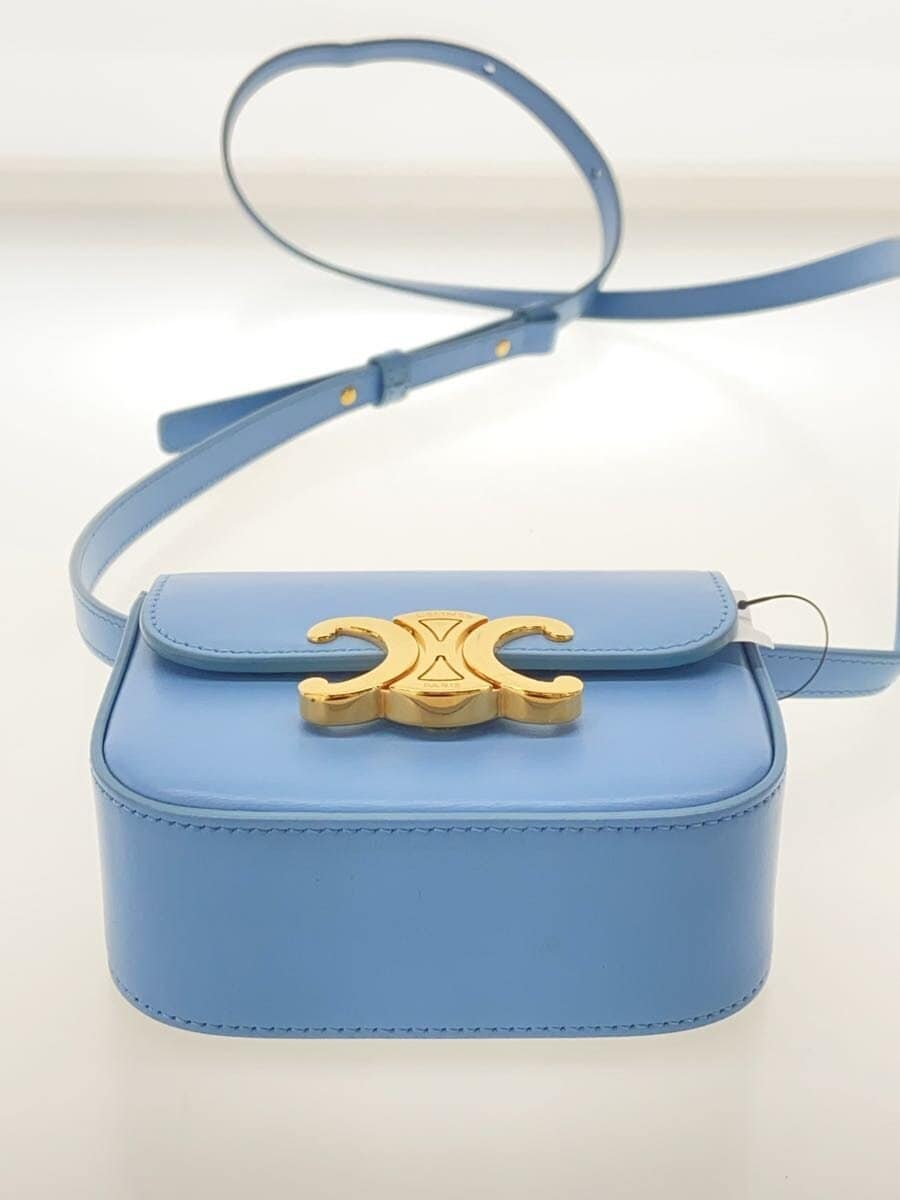 CELINE Mini Claude Shoulder Bag PVC BLU 4
