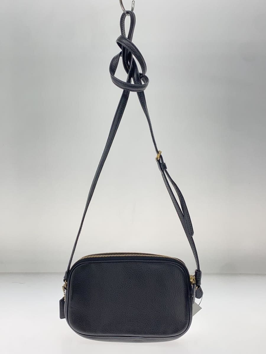 COACH Shoulder Bag Leather BLK Solid 3
