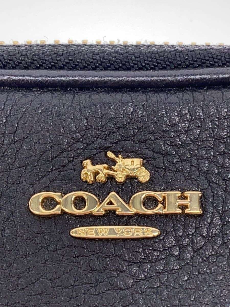 COACH Shoulder Bag Leather BLK Solid 5