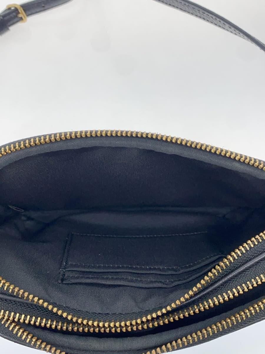 COACH Shoulder Bag Leather BLK Solid 6