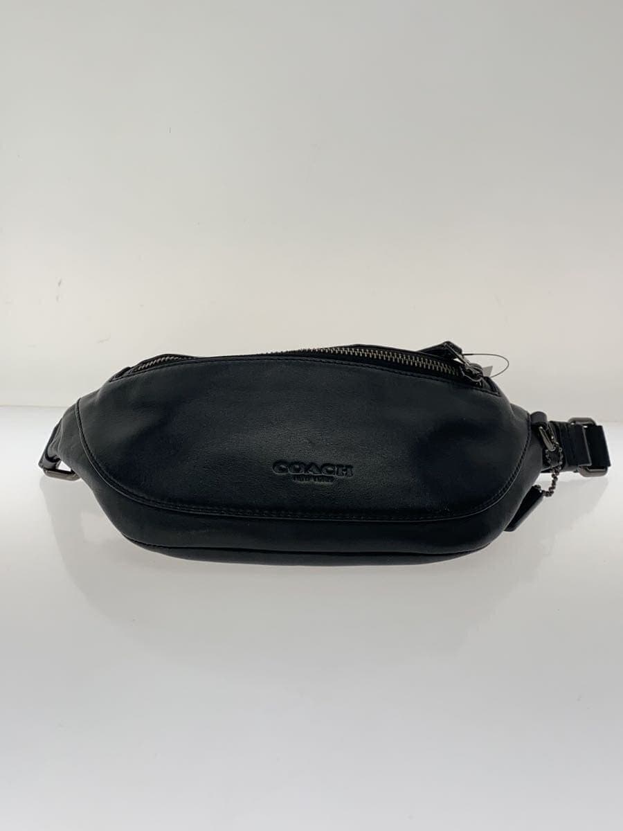 COACH Waist Bag Leather BLK F84710 4