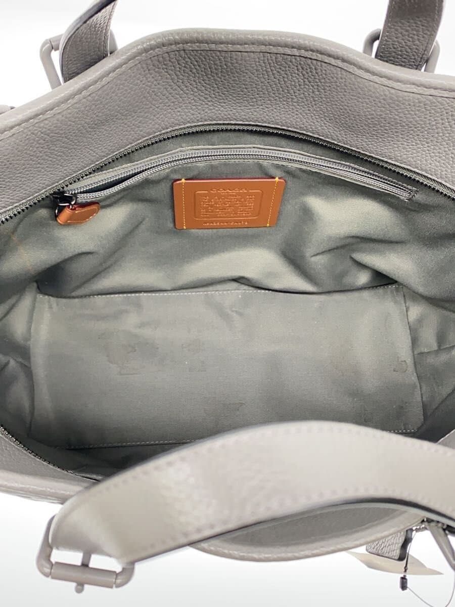 COACH Warner Tote Bag Signature Leather Leather GRY CAJ78 6