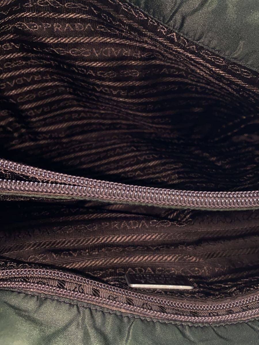 PRADA handbag nylon khaki 6