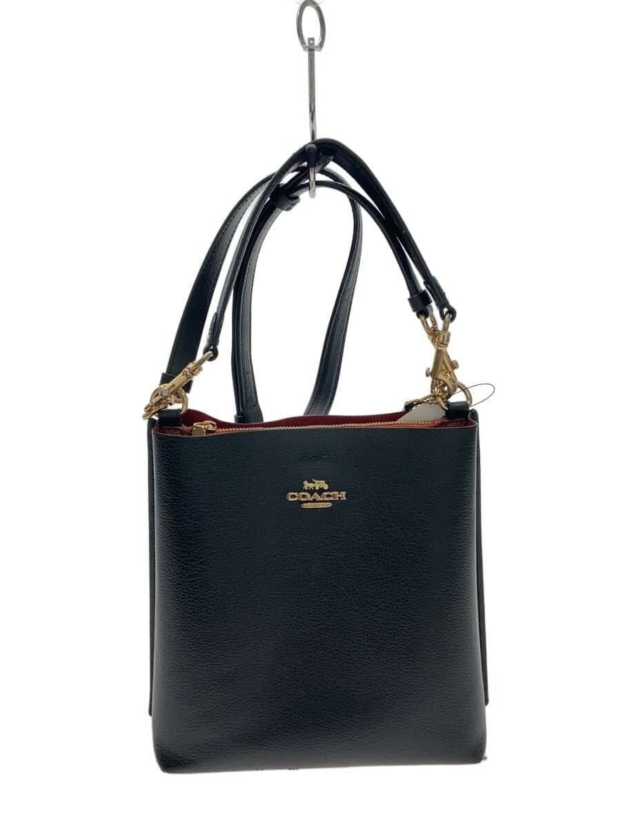 COACH Town Bucket Bag Leather BLK Solid