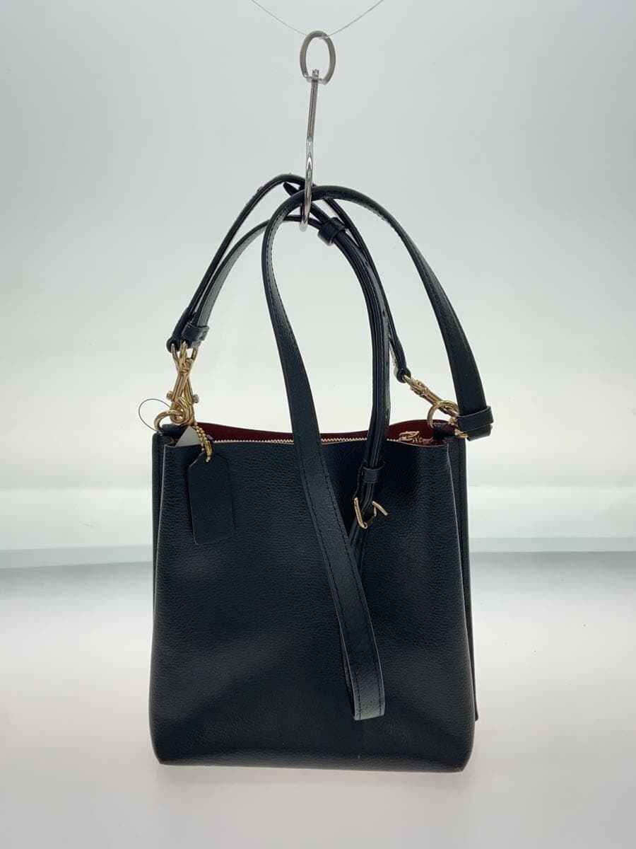 COACH Town Bucket Bag Leather BLK Solid 3