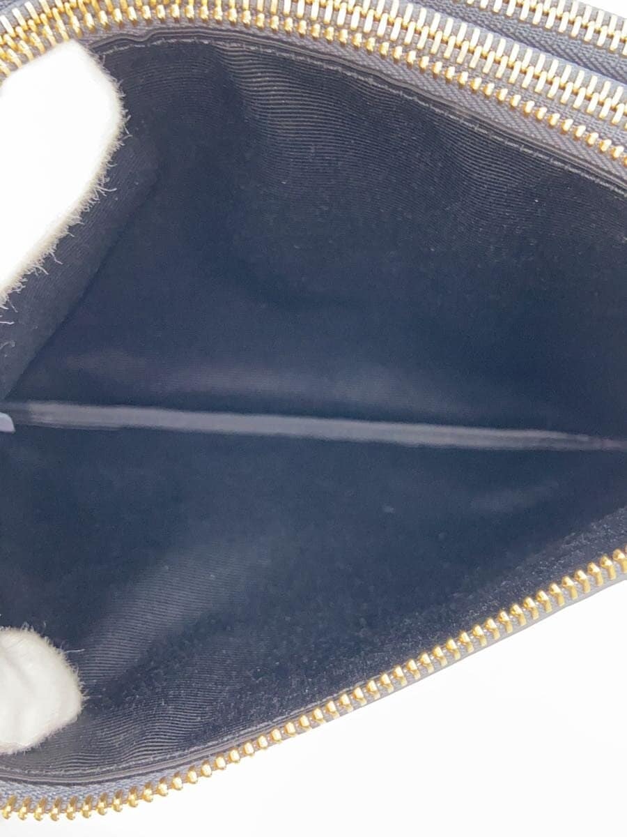 CELINE Trio Large Shoulder Bag Leather GRY Solid Color 6