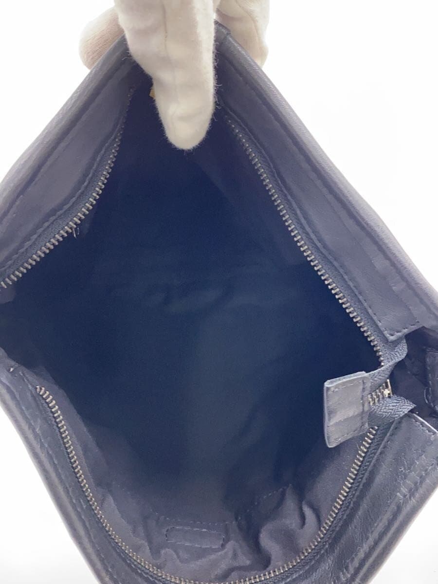 Other Brand Shoulder Bag Leather BLK Solid 6